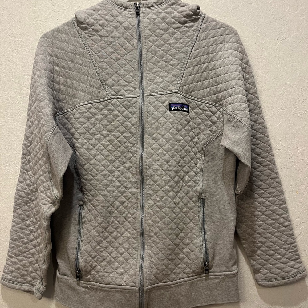 Patagonia Gray Quilted Hoodie Jacket